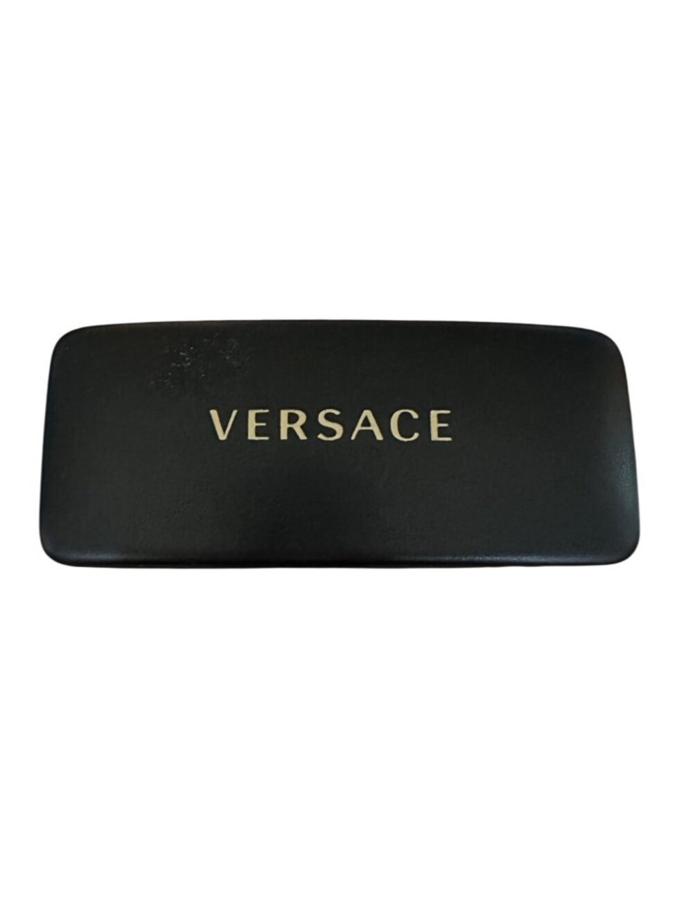 Versace Black Hard Shell Eyeglasses Case With Logo Pre-Owned